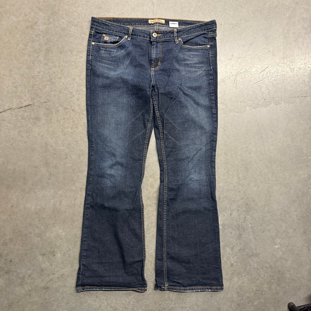 Paris Blues Womens Dark Wash Bootcut Jeans Size 17 Stretch Denim 523328